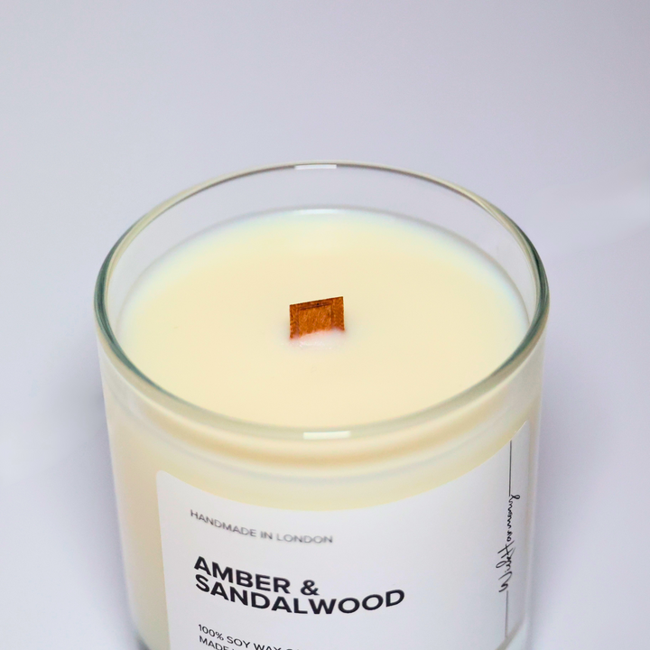 Amber & Sandalwood | Clear Jar Candle