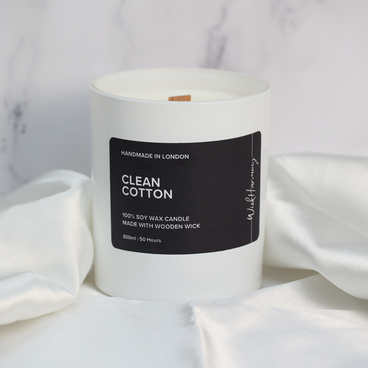 Clean Cotton | White Matte Jar Candle