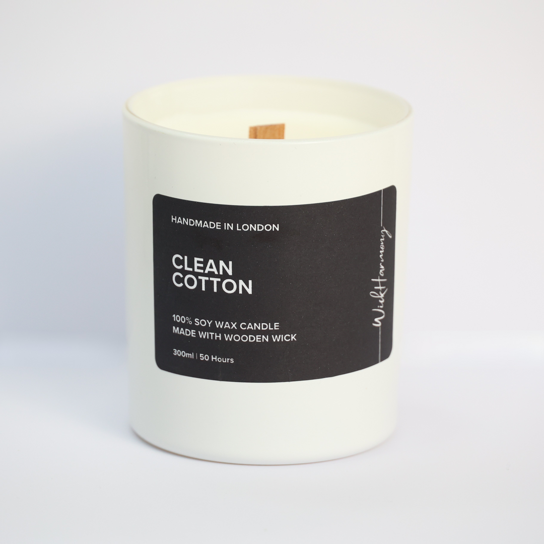 Clean Cotton | White Matte Jar Candle