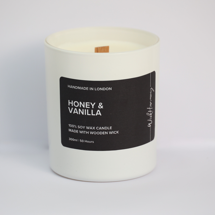 Honey & Vanilla | White Matte Jar Candle