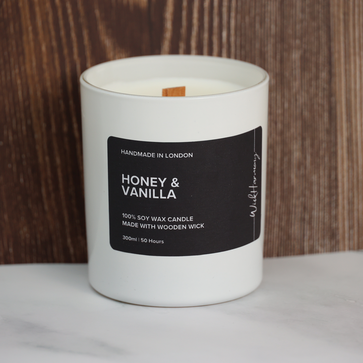 Honey & Vanilla | White Matte Jar Candle